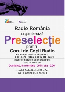 Preselectie pentru Corul de Copii Radio