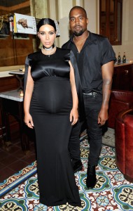 BEVERLY HILLS, CA - OCTOBER 20: Tv personality Kim Kardashian (L) and recording artist Kanye West attend the CFDA/Vogue Fashion Fund Dinner at Bouchon Beverly Hills on October 20, 2015 in Beverly Hills, California. (Photo by Donato Sardella/Getty Images for CFDA/Vogue)