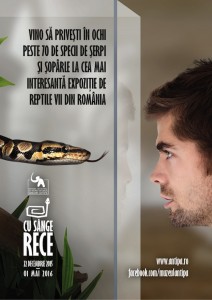 "Cu sange rece", expozitie temporara de reptile vii la Muzeul "Grigore Antipa"