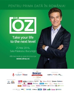 Mesajul lui DR OZ pentru Romania: „Stiu ca sunteti oameni ospitalieri si ca ati oferit lumii mari personalitati”