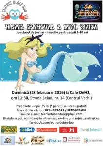 „Marea aventura a Micii Sirene” – spectacol de teatru interactiv pentru copii 