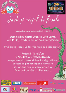 Jack si vrejul de fasole – spectacol de teatru interactiv pentru copii