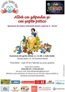 Alba ca Zapada si cei sapte pitici – spectacol de teatru interactiv pentru copii