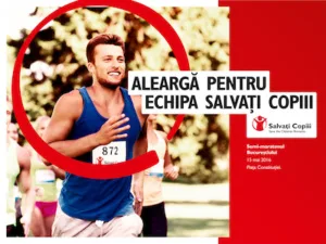 Cornel Ilie, Oana Tache si Ioana Ginghina alearga in echipa Salvati Copiii Romania la Semi-maratonul Bucuresti