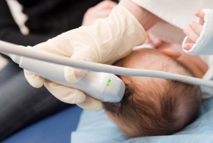 Scanning of a head of the child
