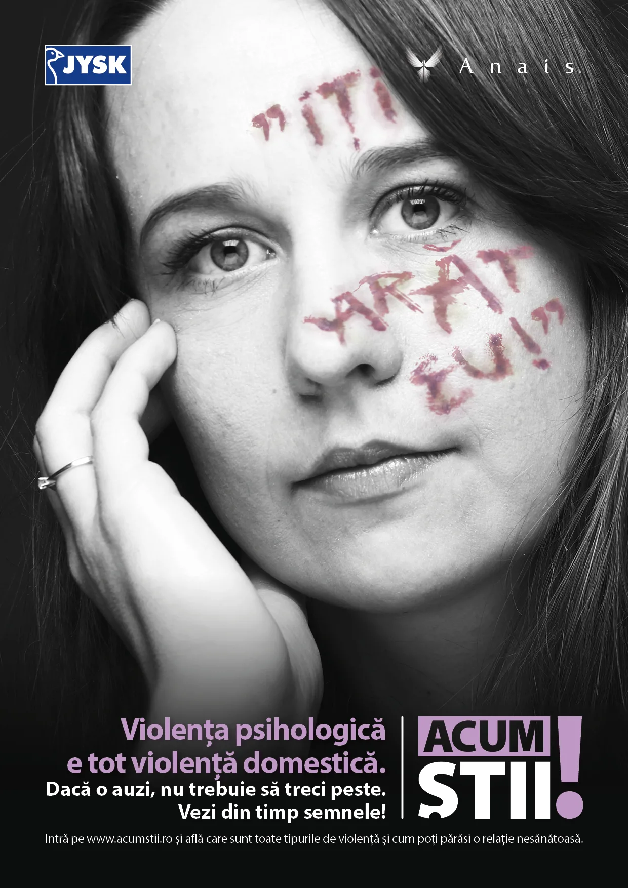AcumStii - campanie Violenta psihologica afis